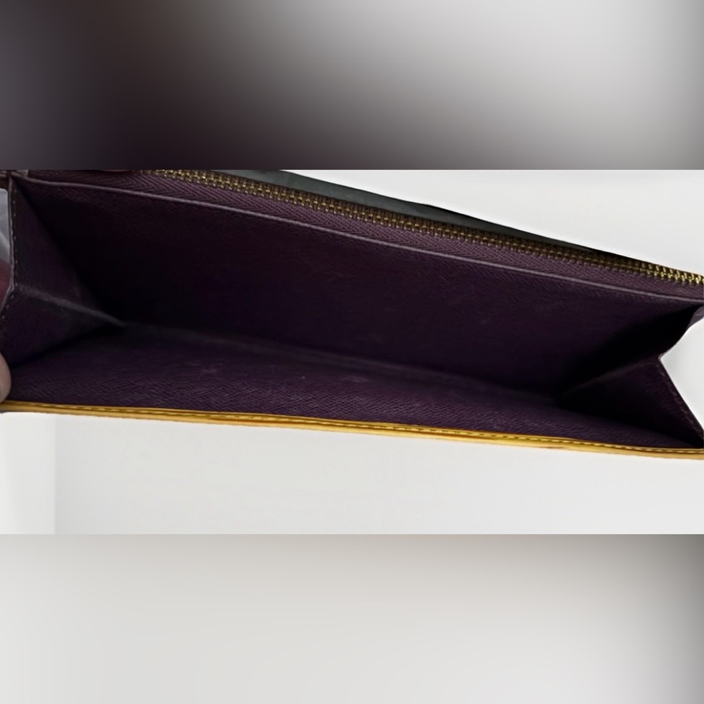 Louis Vuitton Yellow Epi Leather Sarah Portefeuille Long Wallet Clutch - Picture 7 of 10